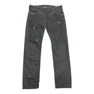 DIESEL BELTHER Green Made in Italy Designer Slim Straight Denim Pant Jeans 32x32